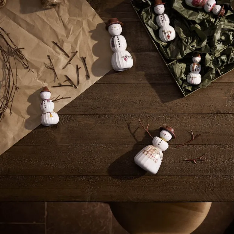Hammershøi Christmas figur 2 stk snømann og snøkone hvit