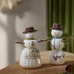 Hammershøi Christmas figur 2 stk snømann og snøkone hvit
