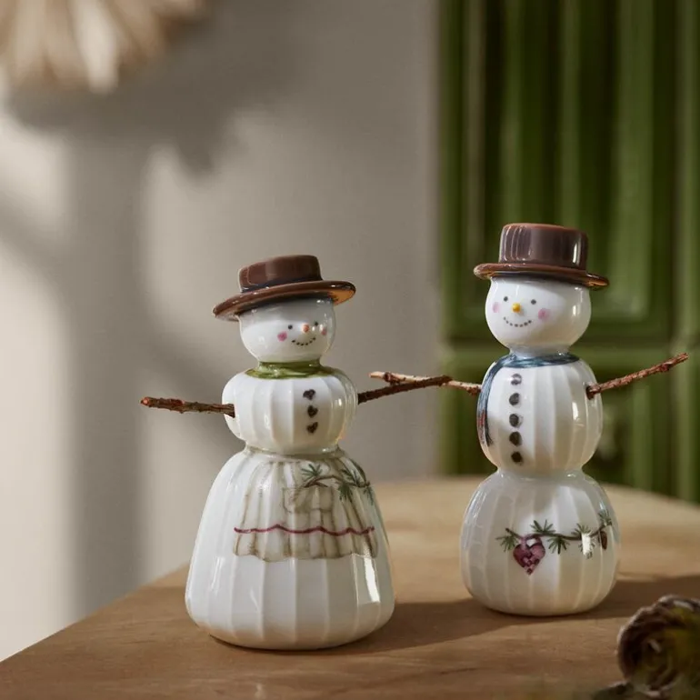 Hammershøi Christmas figur 2 stk snømann og snøkone hvit