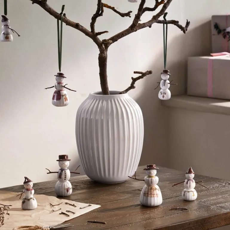 Hammershøi Christmas figur 2 stk snømann og snøkone hvit