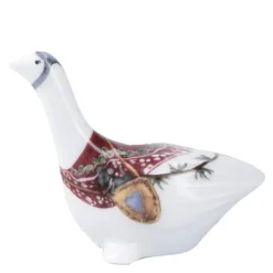 Hammershøi Christmas gås 8 cm hvit m/dekor