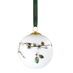 Hammershøi Christmas kule 2026 6 cm hvit m/dekor
