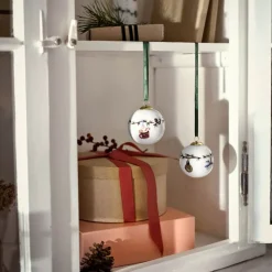 Hammershøi Christmas kule 2026 6 cm hvit m/dekor