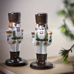 Hammershøi Christmas nøtteknekker 8 cm hvit m/dekor