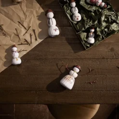 Hammershøi Christmas snøgutt hengende 7 cm hvit m/ dekor