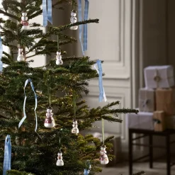 Hammershøi Christmas snøjente hengende 6,5 cm hvit m/ dekor