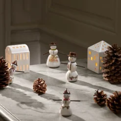 Hammershøi Christmas snømann 11,5 cm hvit m/ dekor