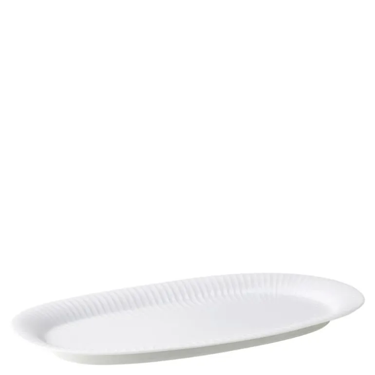 Hammershøi oval serveringsfat 40x22,5 cm hvit