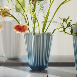Hammershøi unfold vase 16,5 cm blå