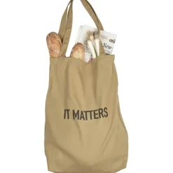 Handlenett gjenbrukbart 50x35 cm khaki
