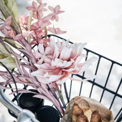 Happia blomsterdekorasjon 4 cm rosa/beige