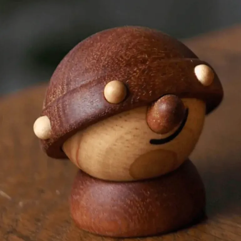 Harald Viking trefigur 5 cm gummitre/sapele