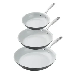 Hard Anodized stekepannesett 3 stk 20 cm + 25 cm + 30 cm grå