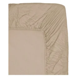 Hassel stretchlaken 90x200 cm beigebrun