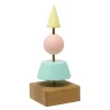 Helga stort juletre trefigur 21 cm turkis/rosa/gul