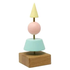 Helga stort juletre trefigur 21 cm turkis/rosa/gul
