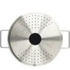 Hellelokk 24 cm svart/stål