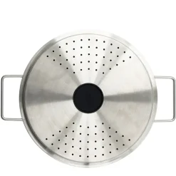 Hellelokk 24 cm svart/stål