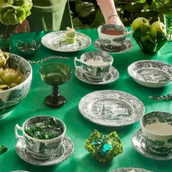 Heritage Green Italian frokostkopp med skål 28 cl