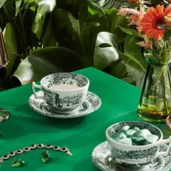 Heritage Green Italian tekopp med skål 20 cl