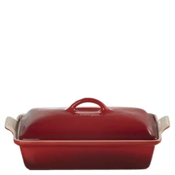 Heritage rektangulært fat med lokk 33x24 cm 3,8L cerise