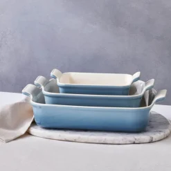 Heritage rektangulært fat 32x24 cm chambray