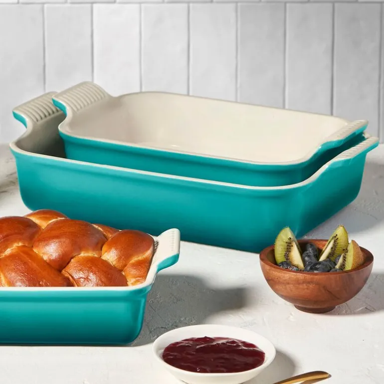 Heritage rektangulært ildfast form 26x19 cm Bleu Riviera