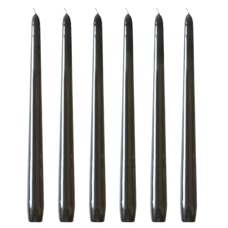Herregårdslys 30 cm 6 stk svart