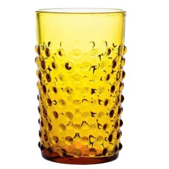 Hobnail glass 20 cl amber
