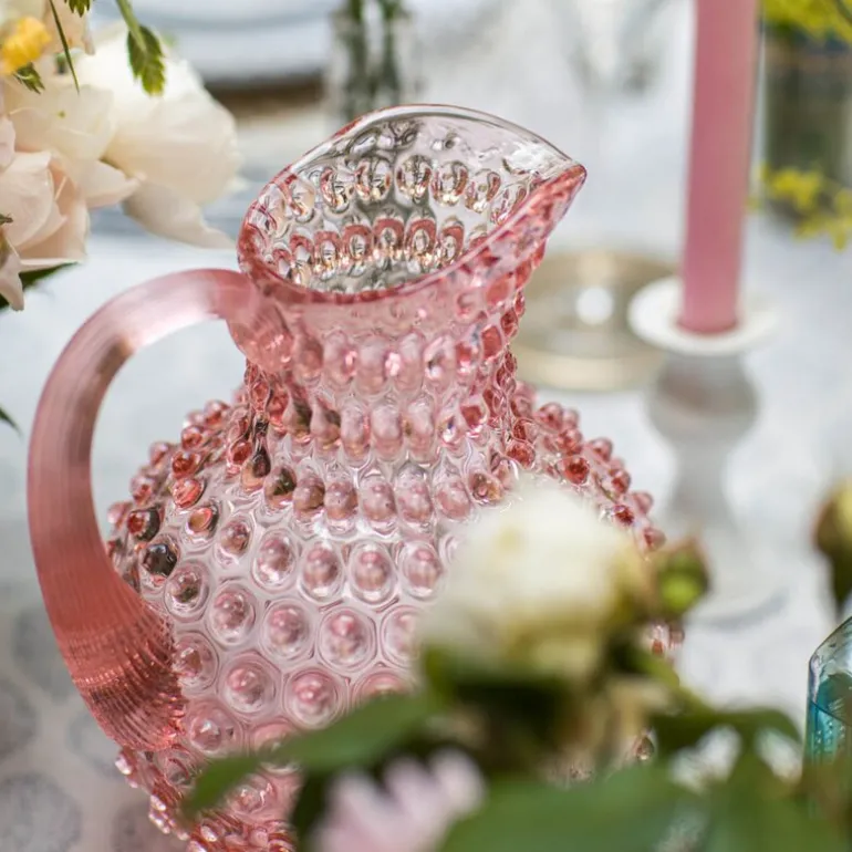 Hobnail karaffel 1L rosaline 18 cm