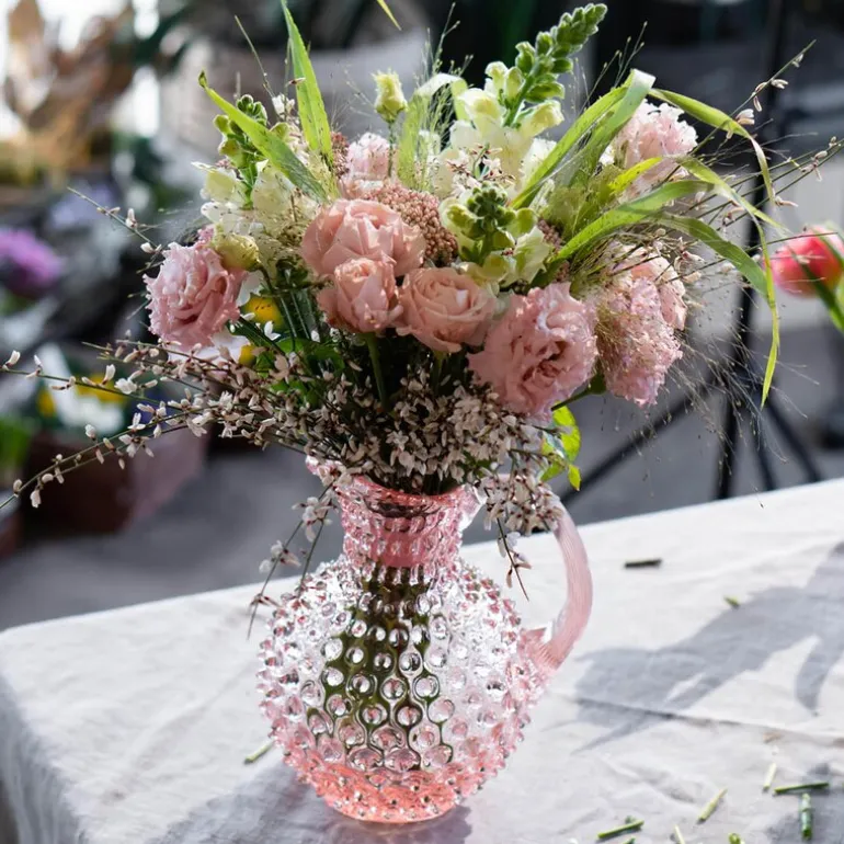 Hobnail karaffel 1L rosaline 18 cm