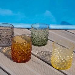 Hobnail vannglass 15 cl bonsai grønn