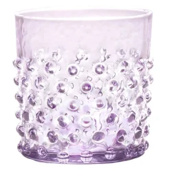Hobnail vannglass 15 cl lilla