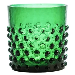 Hobnail vannglass 15 cl mørk grønn