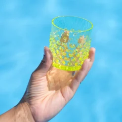 Hobnail vannglass 15 cl neon citrine