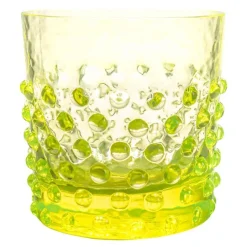 Hobnail vannglass 15 cl neon citrine