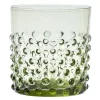Hobnail vannglass 15 cl olivengrønn