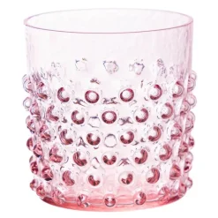 Hobnail vannglass 15 cl rosaline