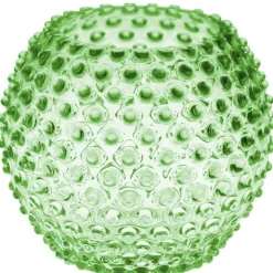 Hobnail vase 18 cm light green