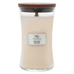 Hourglass duftlys stor white honey