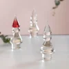 Husnisse glassnisse m/rød lue 13,6 cm klar