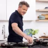Hybrid stekepanne + wok sett 7 deler sølv/svart