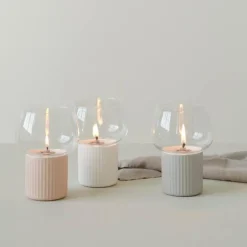 Hygge hurricane lyslykt hvit
