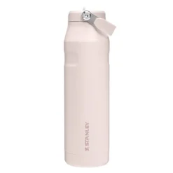 Iceflow flip straw tumbler termoflaske 1L rose quartz