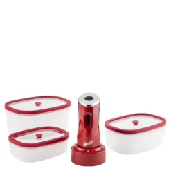 Icon mini vakuumpumpe 17 cm med tilbehør rød