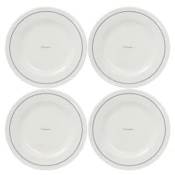 Icons desserttallerkener 22 cm 4 stk hvit/blå