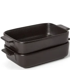 Ildfast form porselen 19x11 cm 2 stk svart