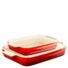 Ildfast formsett stentøy 25+32 cm rød