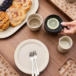 Inka asjett 17 cm beige
