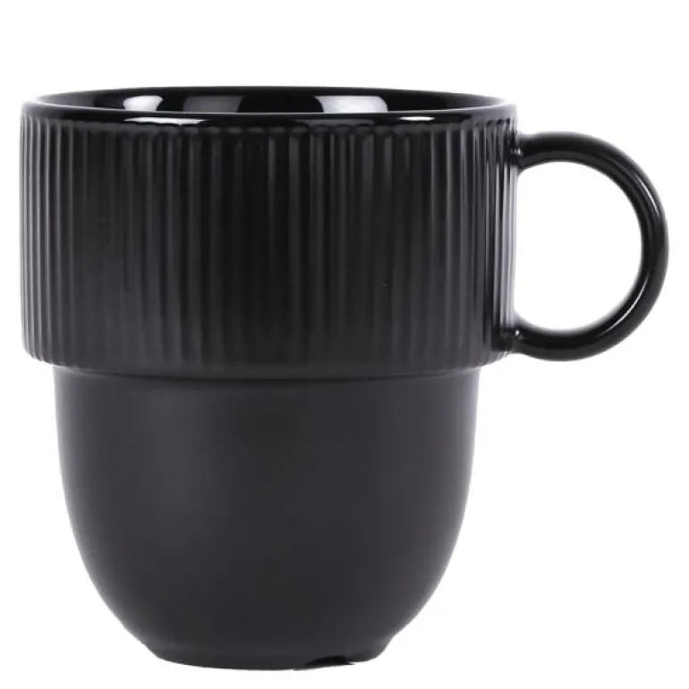 Inka kopp med hank 27 cl svart